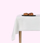 Elegant festive White squares Table Cloth - easy to wash No iron