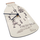 Israeli milk bottle shaped wooden clock for the home