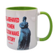 Inspirational Purim themed powerful women green coffee mug
