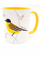 'Flights of Fancy': Wagtail Bird of Israel Yellow Coffee or Tea Mug