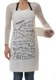 Musical Notes Apron (White)