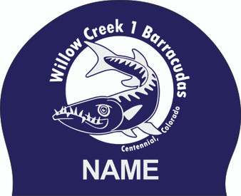 2 Navy Silicone Caps - WC1 WITH NAME