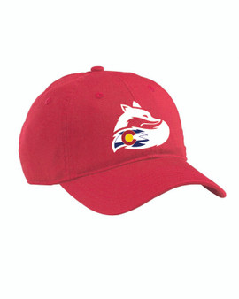 Cotton Twill Unstructured Baseball Hat Red Hat - Foxridge 