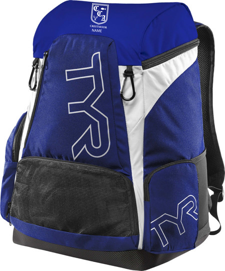 ** Out of stock until 6/25/2026 Crestmoor TYR Alliance 45L backpack Includes embroidered logo and name