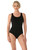 Penbrooke Krinkle 70005D Black Cross Back Maillot D-Cup Front
