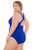 Penbrooke Krinkle Style 70006X Royal Active Back Maillot Plus Size Side