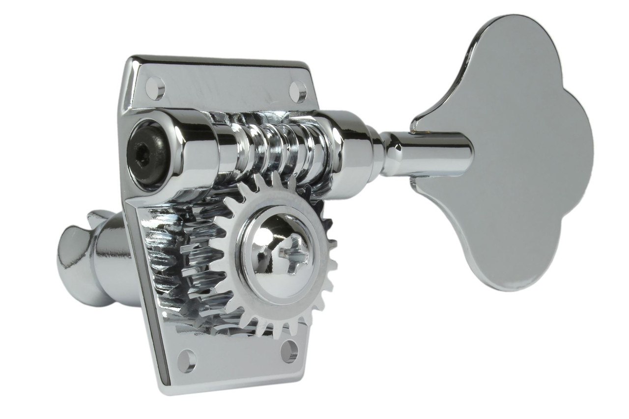 Vintage Bass Tuner Machine Head Left Side Single - Chrome