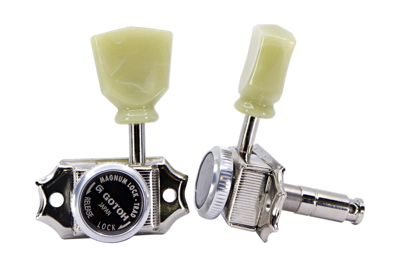GOTOH SD90 Magnum Lock Traditional 3 x 3 guitar tuners Nickel