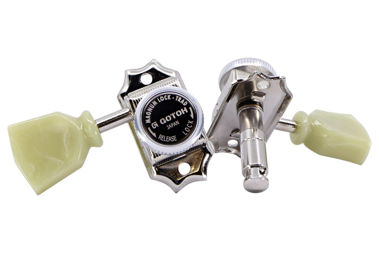 GOTOH SD90 Magnum Lock Traditional 3 x 3 guitar tuners Nickel
