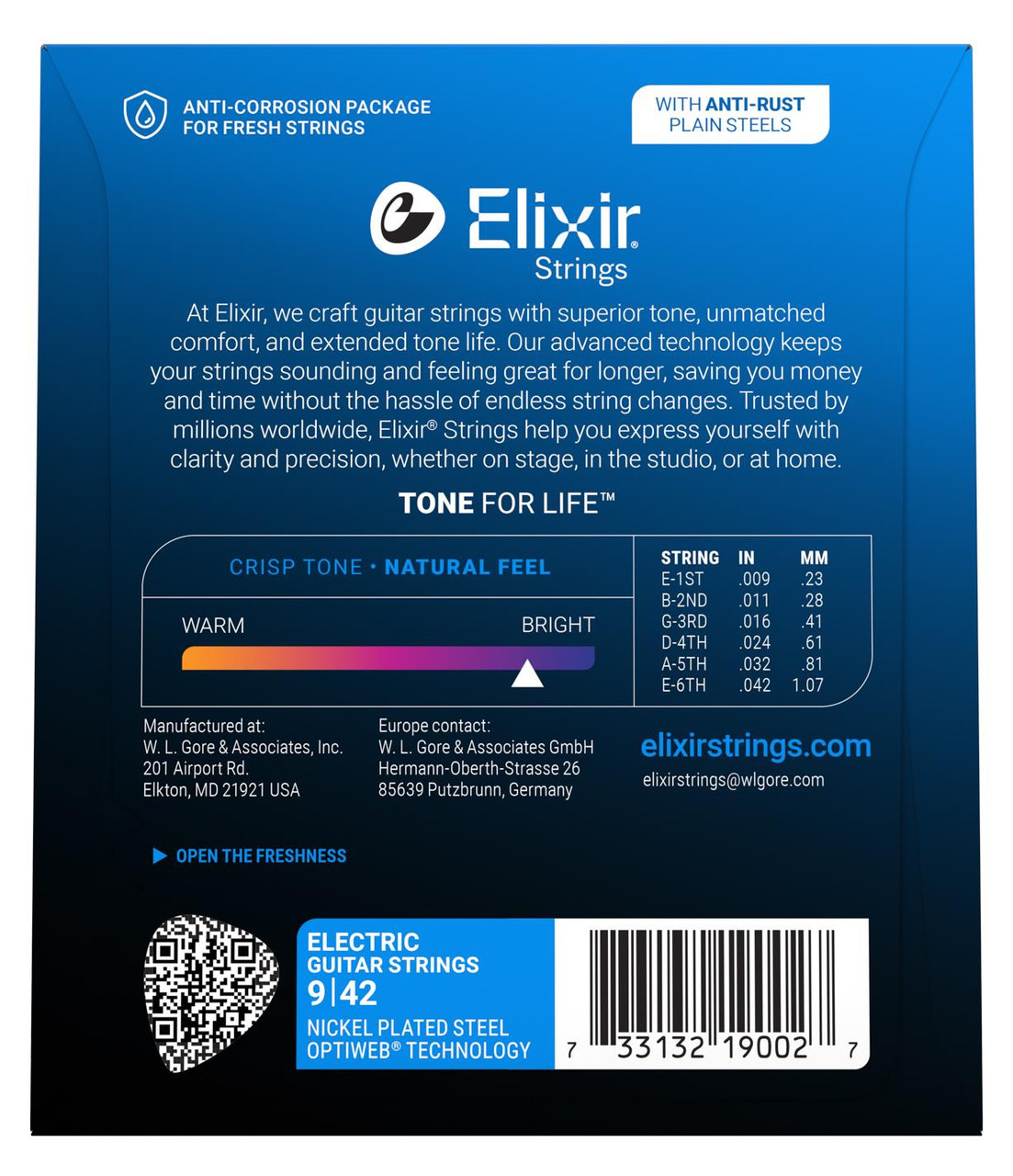 Elixir OptiWeb Electric Guitar Strings Super Light (9-42