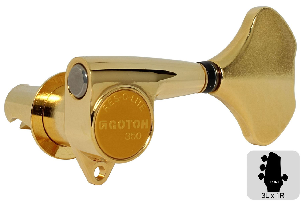 GOTOH GB350-5 L3+R2 Gold 5弦　Warwick GOTOH GB350 Res-o-lite Compact Bass Tuning Machines Tuners