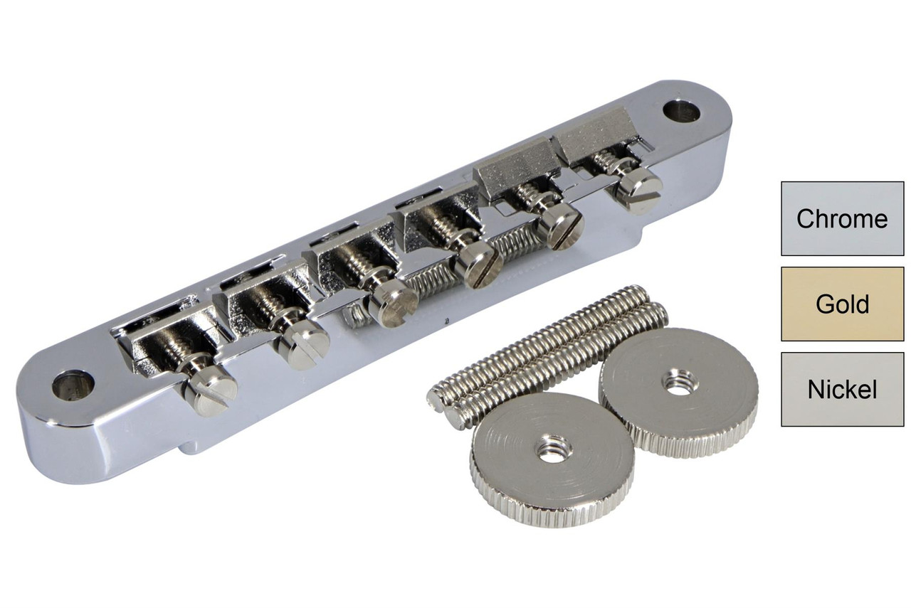 ABR-1 Bridge Tune O Matic ブリッジ TUSQ サドル USA Tune-o-Matic Bridge non-wire ABR-1 SET w/ posts and