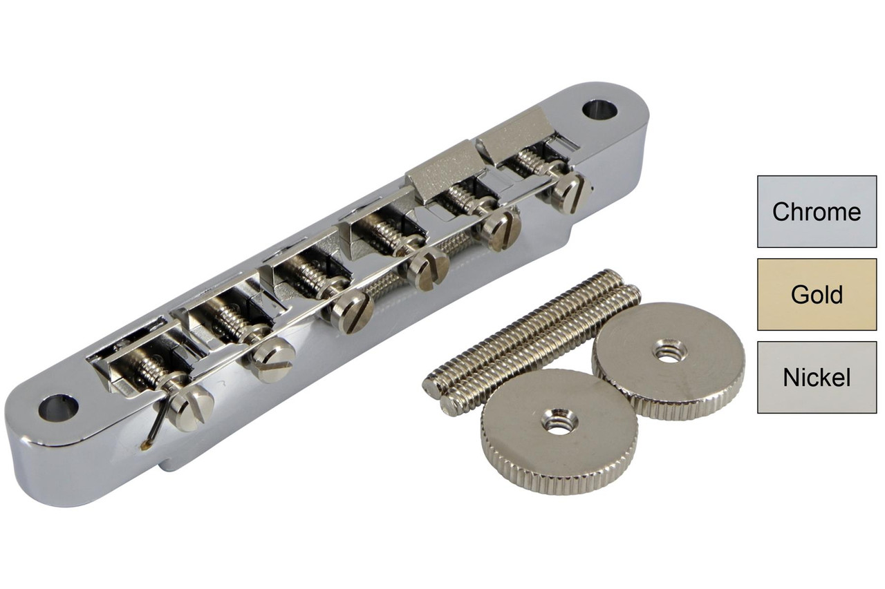 USA ABR-1 Tune-o-Matic Bridge W/ Nylon Saddles - Nickel - Foto 3