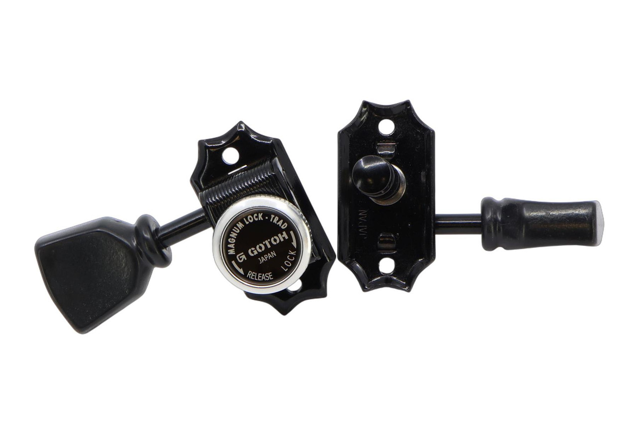 GOTOH SD90 Magnum Lock Traditional 3 x 3 guitar tuners Black