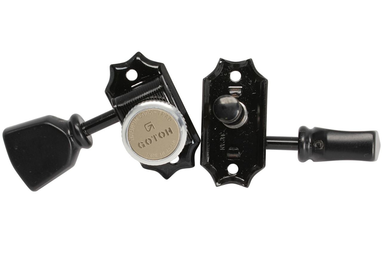 GOTOH SD90 Magnum Lock Traditional 3 x 3 guitar tuners Black