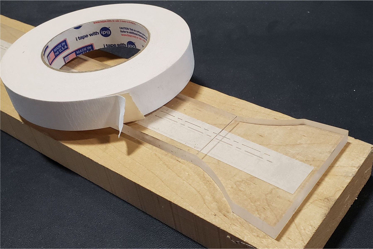 Cutting masking tape with laser - Masking tape stencil with a diode laser