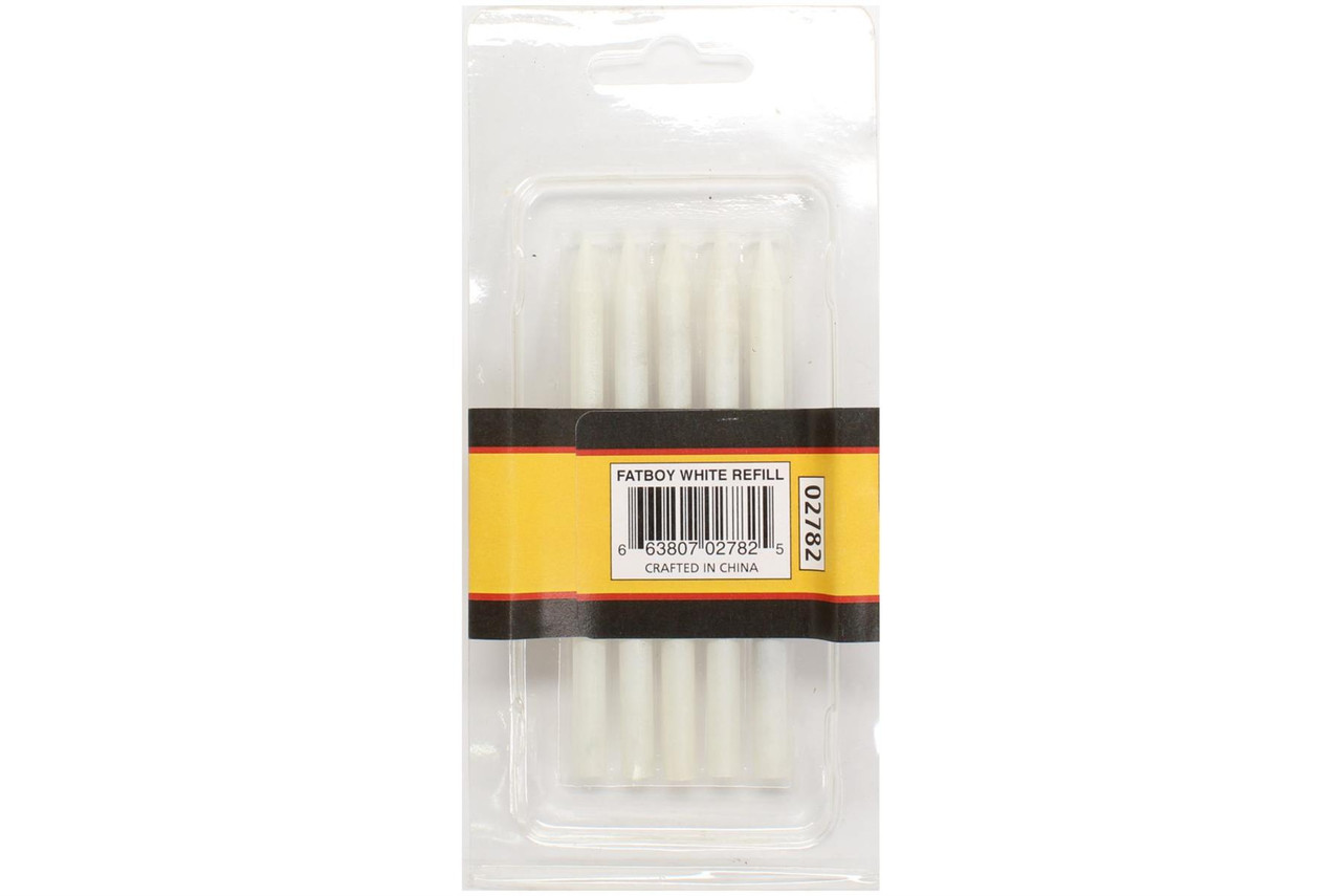 Forney 60306 Flat Soapstone Pencil Refill, White