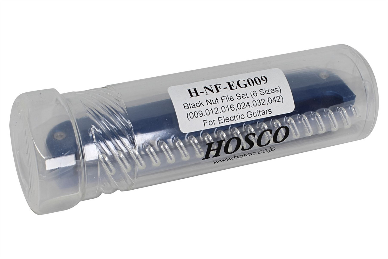 Hosco Compact Black Electric Guitar 009-042 Nut File Set w