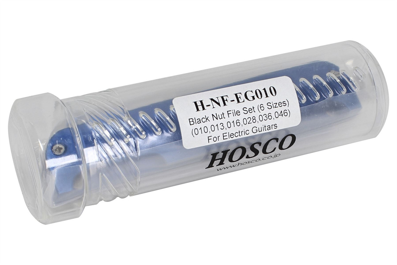 Hosco Compact Black Electric Guitar 010-046 Nut File Set w