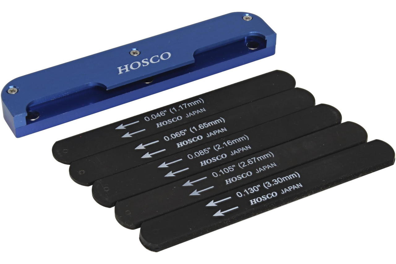 Hosco Compact Black Bass Guitar Nut File Set w/ Aluminum Holder