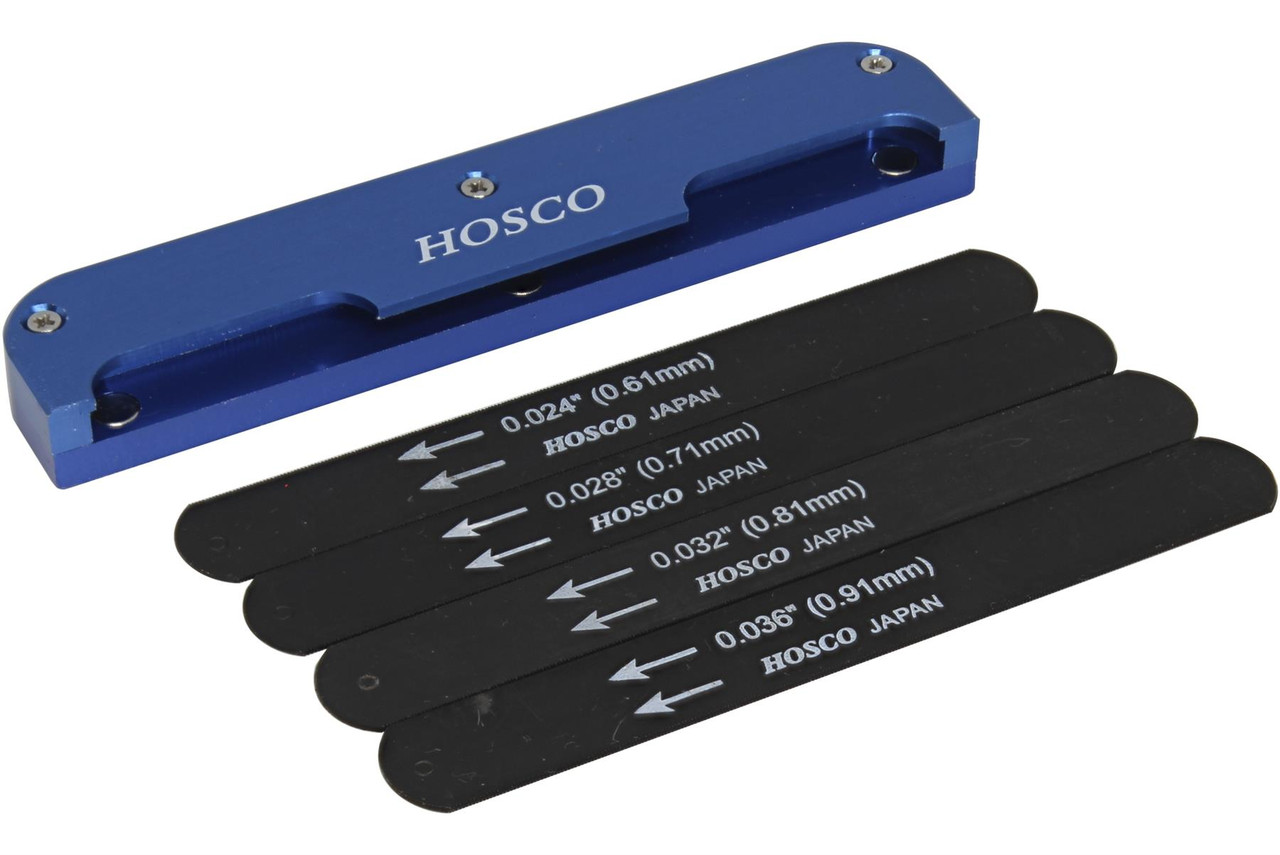 Hosco Compact Black Ukulele Nut File Set w/ Aluminum Holder