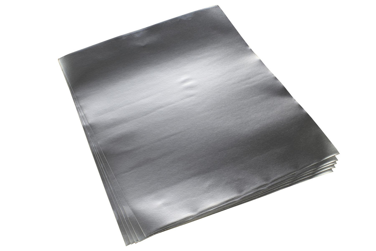 Aluminum Foil Sheet w/ Conductive Adhesive Approx 12 x 10 - Qty 5