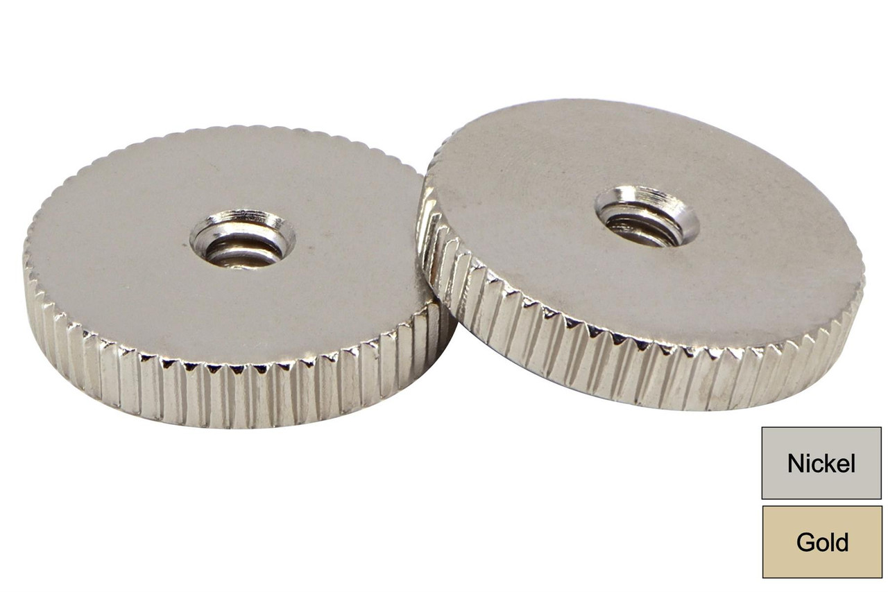 ABR-1 Bridge Thumbwheels with fine knurling - Brass - Philadelphia