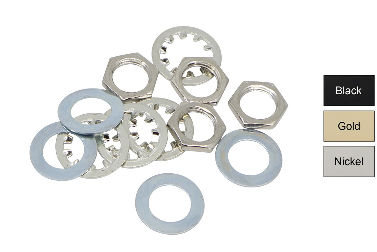 Guitar Nut Washer and Lock Washer for US CTS Pots and Switchcraft