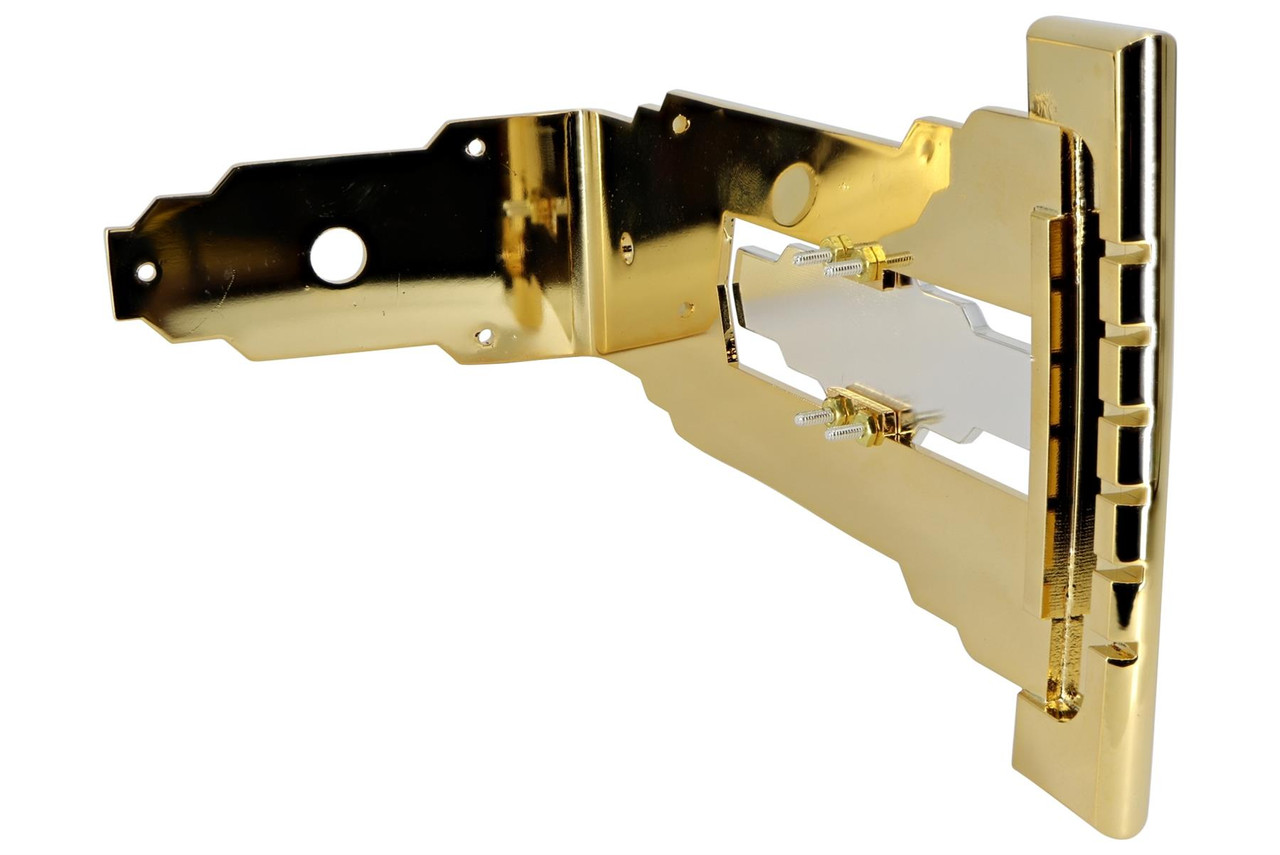 Gibson L-5 Engraved Tailpiece in gold with silver plated emblem