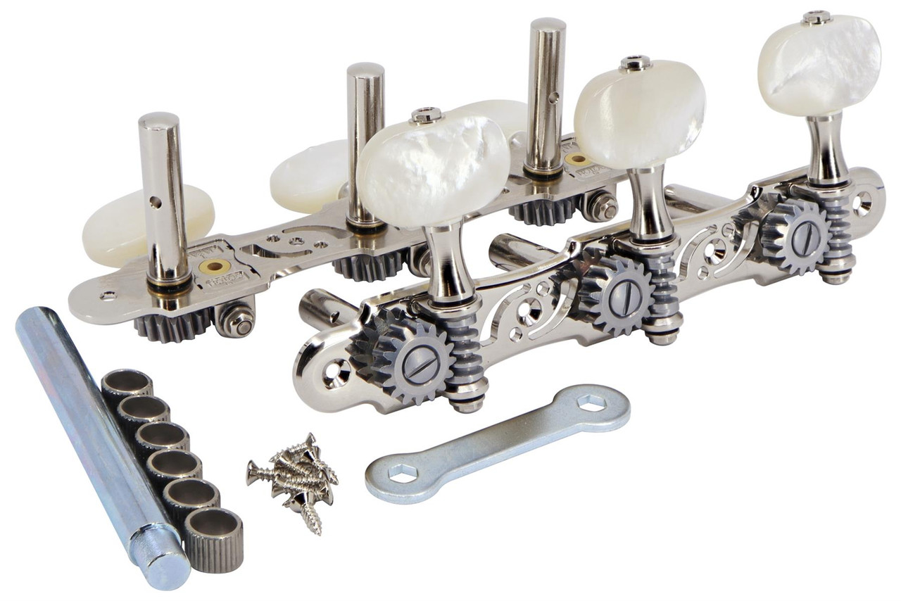 GOTOH 35P510S Classical Guitar Tuning Machine, Steel Posts, White