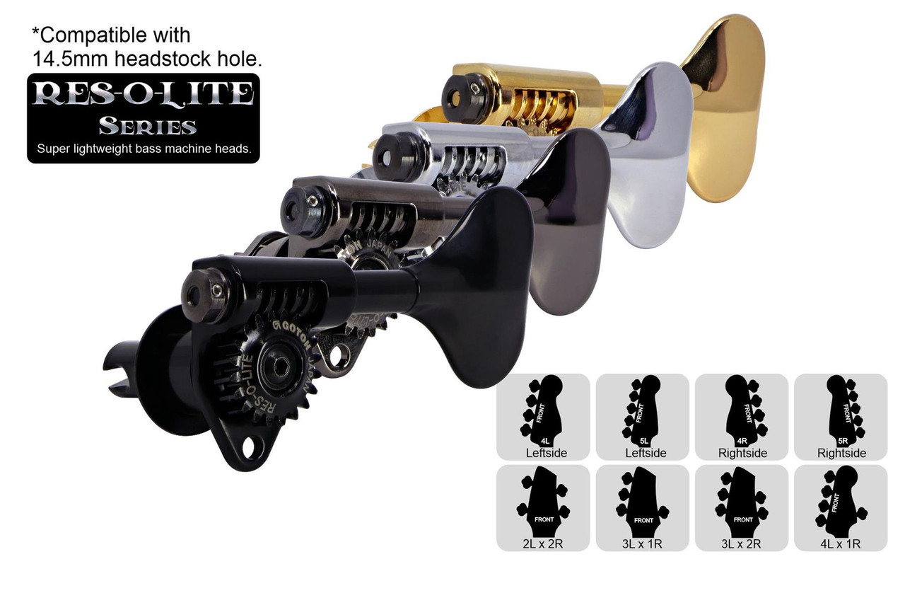 GOTOH GRL510M-9 Res-o-Lite Open Gear Bass Tuner Molded