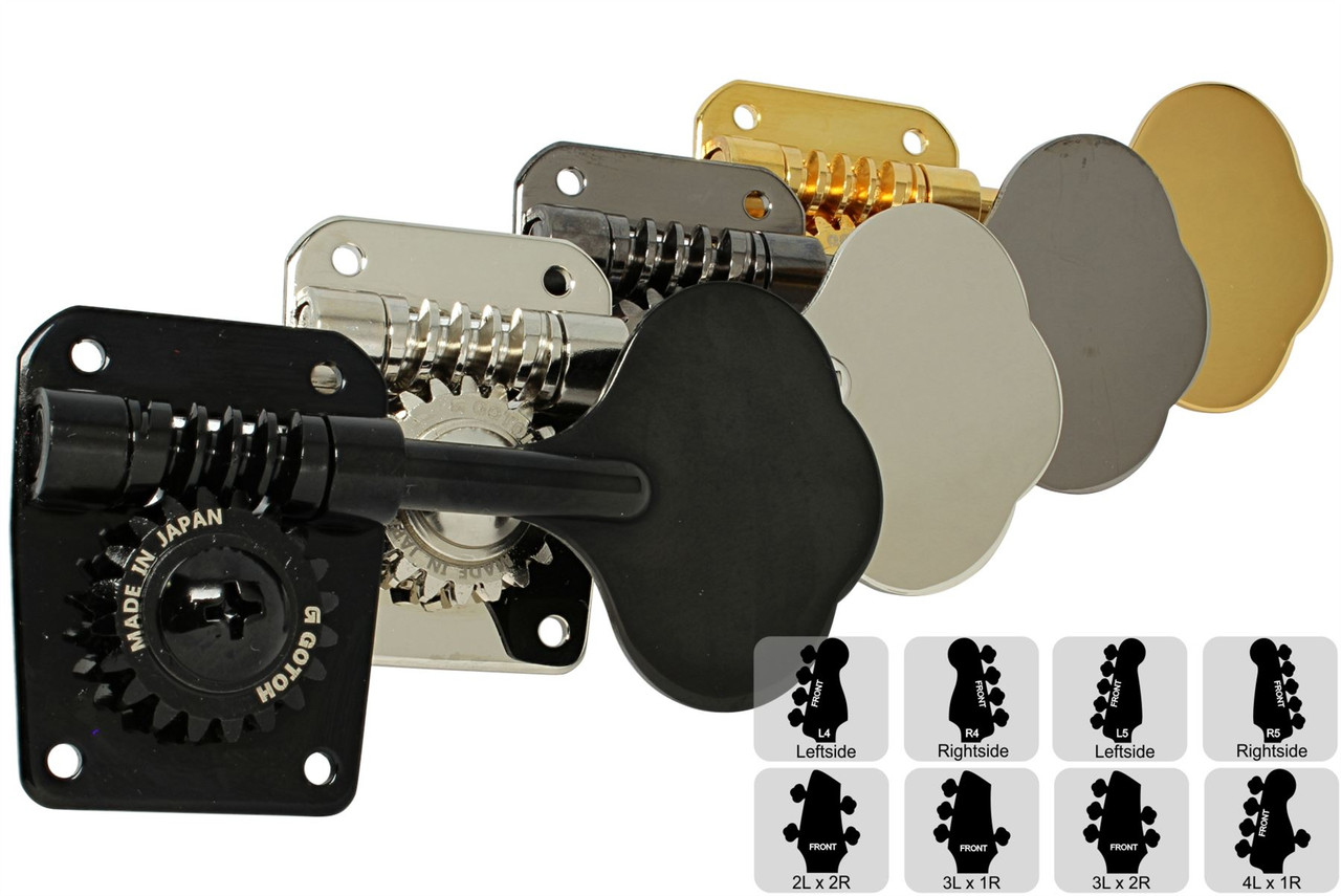 ベース GOTOH GB10-L4/HIP SHOT BT-10 Bass Side GOTOH GB10 Bass Tuning Machines Tuners - Preconfigured Sets