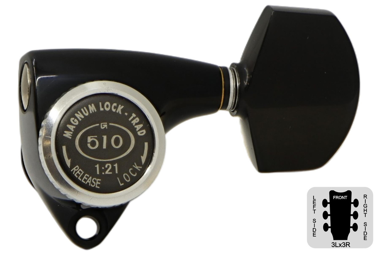 GGO 初期 デッキ＋調整パーツ GOTOH SGV510Z-A01 Locking Tuning Machine Midsize-Large Knobs - Pre