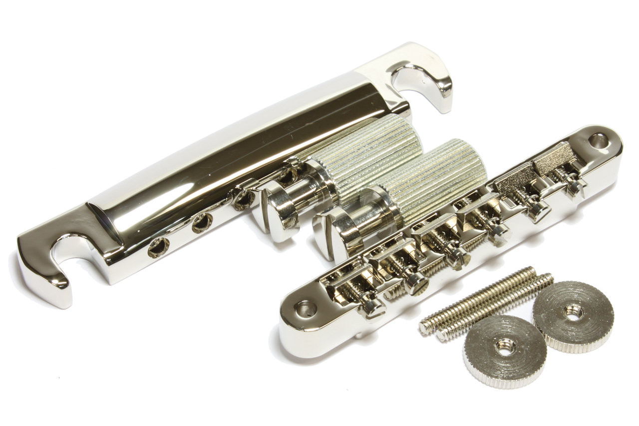 ABR-1 Bridge and Aluminum Tailpiece combo - Nickel plated. Made in the USA