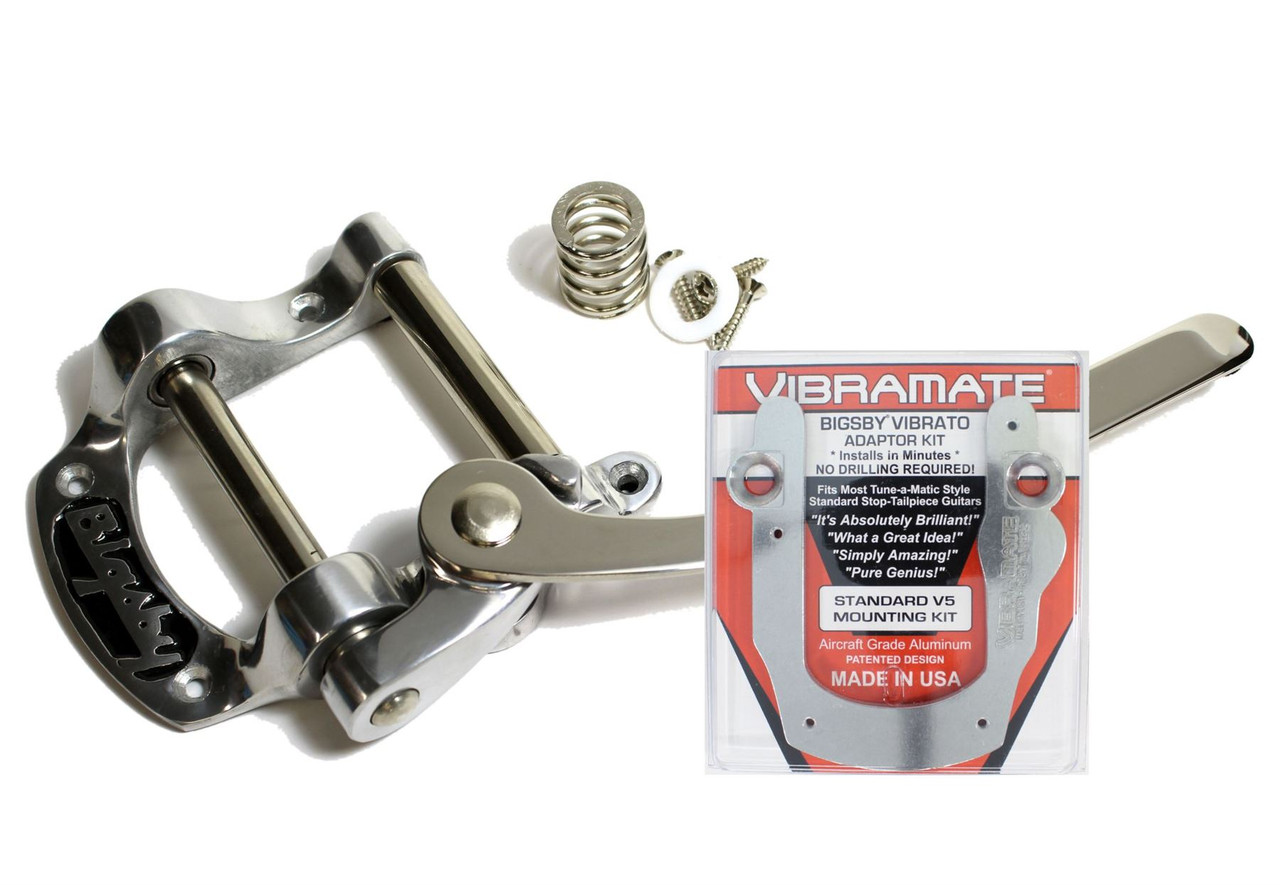 Bigsby B5 & Vibramate V5 -S Vibrato Tremolo Tailpiece mounting kit 