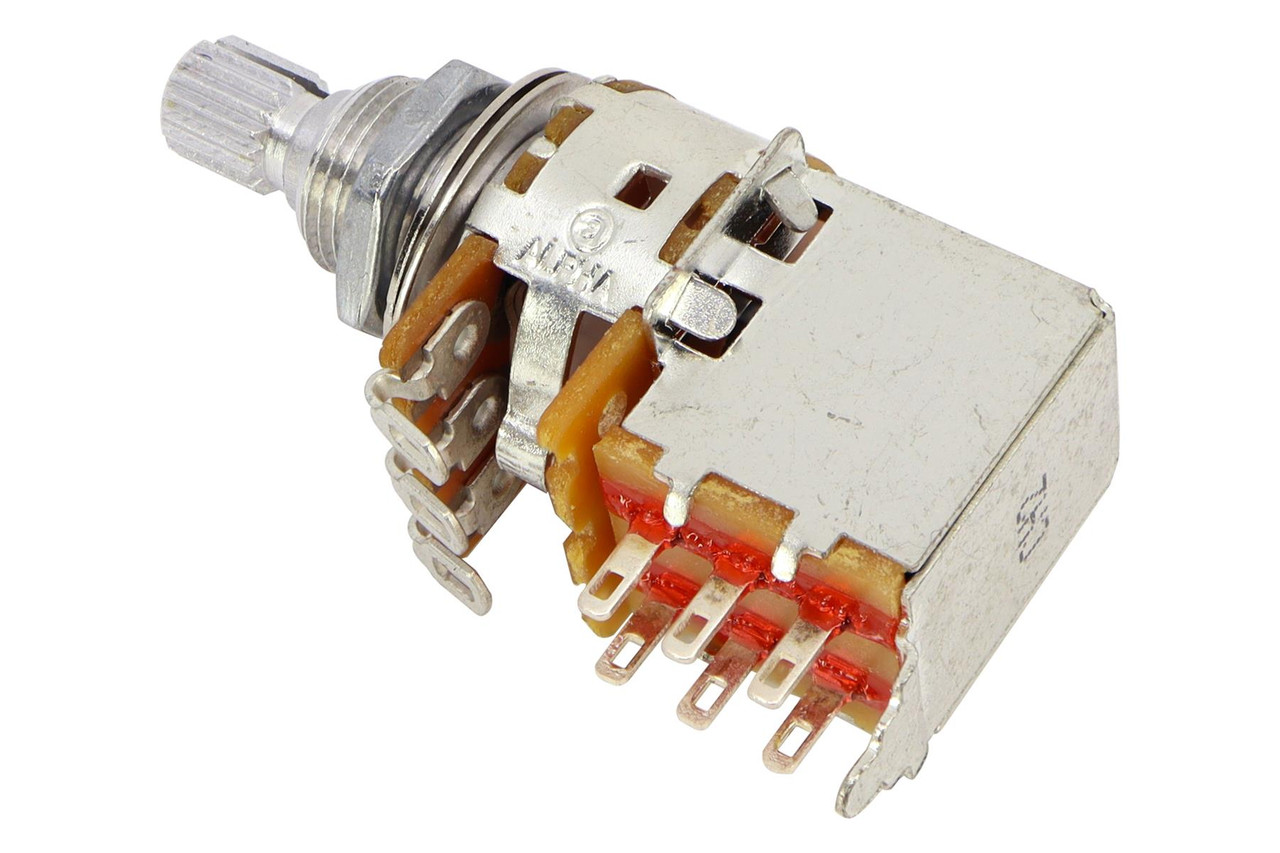 Alpha Push Pull 250K Audio Split Shaft Import Coarse Spline