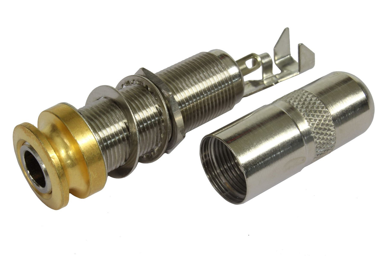 Switchcraft Mono/Stereo Acoustic End Pin Endpin Output Jack - Gold