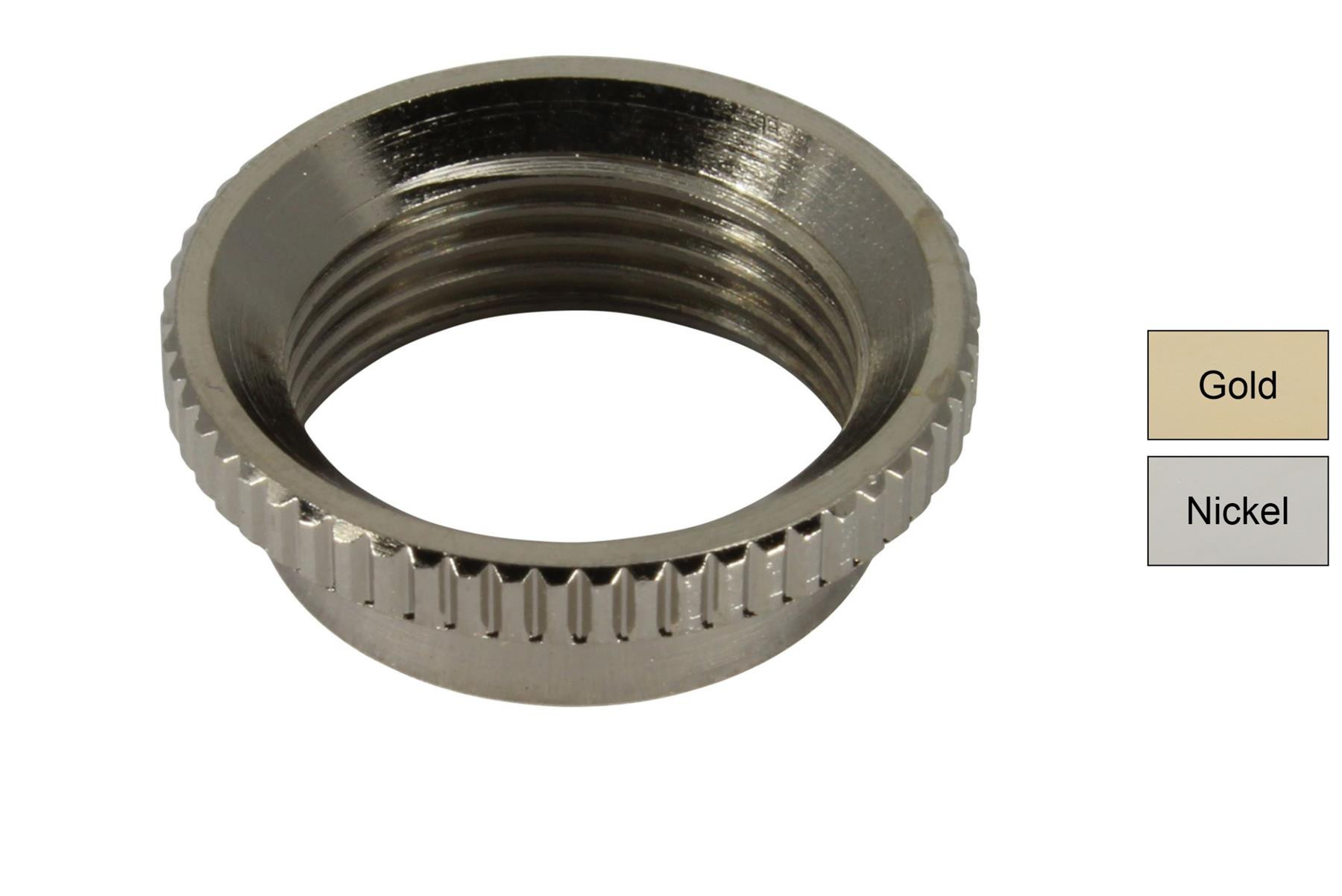 Hosco Tiefe Rändelmutter (Nickel) Für Switchcraft/Kippschalter An Gibson Les Paul Gitarren