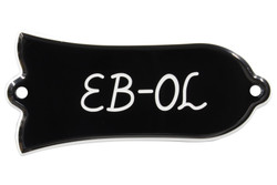 Engraved "EB-0L" Truss Rod Cover for Gibson Bass Guitars - 2ply B/W