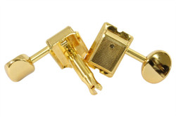 Vintage style GOTOH SD91 tuning machine with split sting post.  Gold with gold buttons.