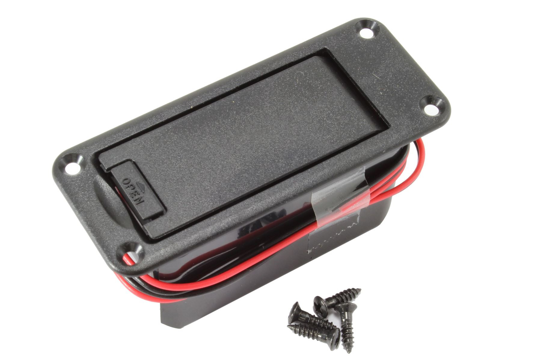 Boîte à Batterie Gotoh BB-02 - Compartiment Pour Pile 9V Bloc - Dimensions 61x29x34.5 Mm - Plastique Noir, Fabriqué Au Japon