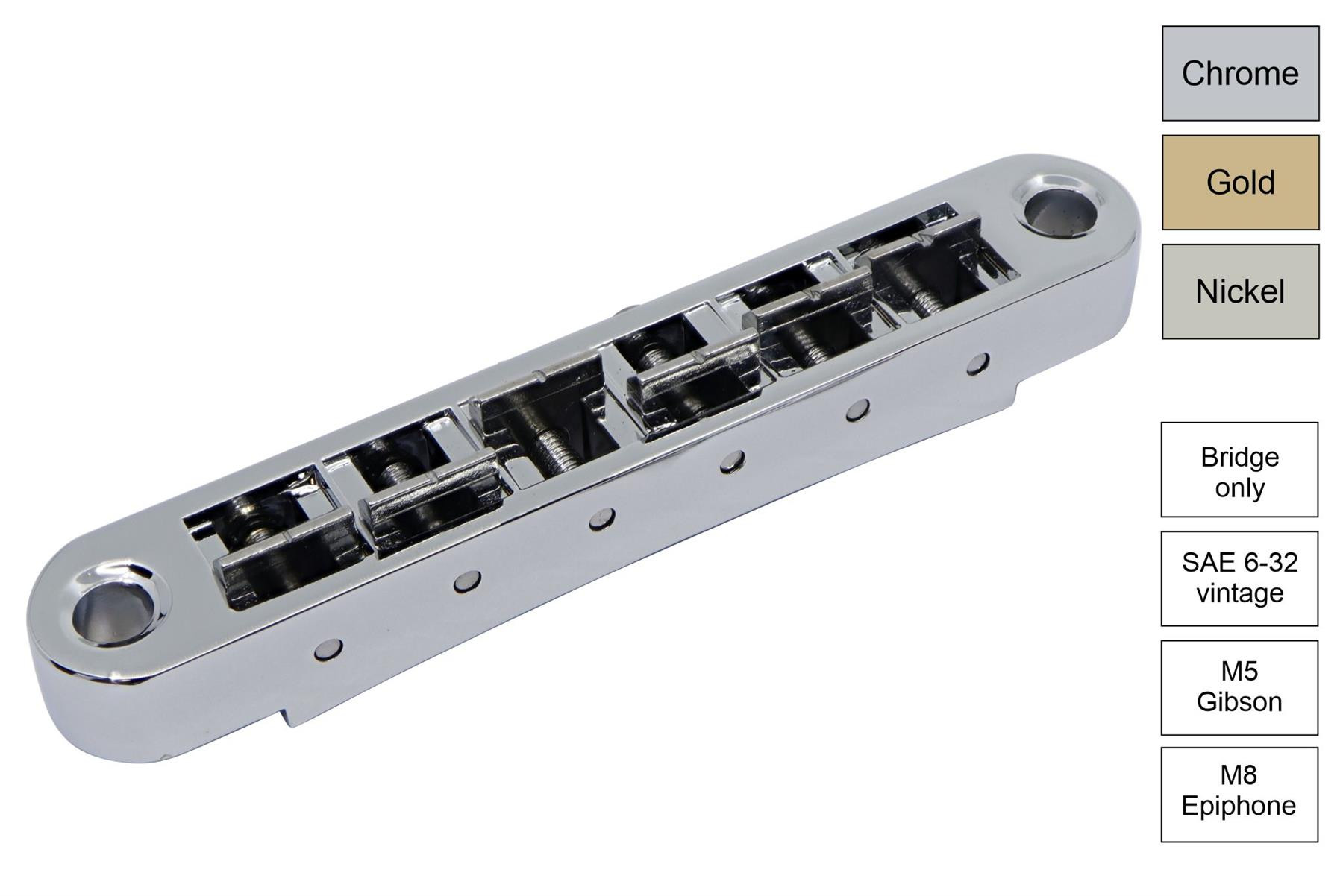 Gibson ABR-1 Tune-o-matic Bridge Chrome Original Replacement Bridge For Les Paul Models - Foto 5