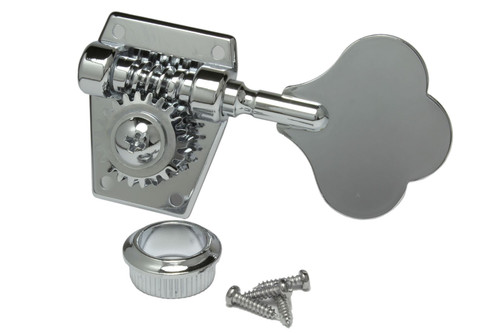 Left side vintage bass guitar tuning machine - Chrome