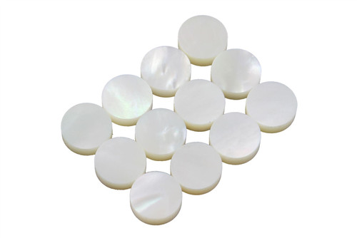 White mother of pearl dot inlays