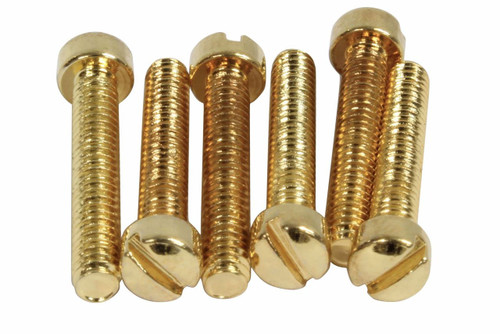 Vintage PAF Pole screws 1010 steel - Gold