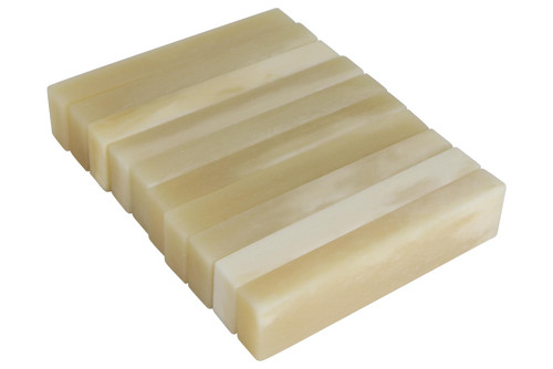 Bone Nut Blanks -Unbleached - 2.22" x .47" x .25" - 10 pack