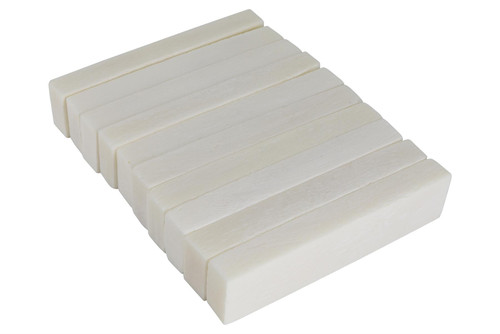 Bone Nut Blanks - 2.22" x .47" x .25" - 10 pack