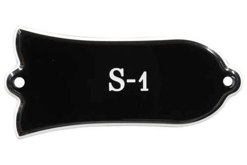 Engraved "S-1" Truss Rod Cover for Gibson Guitars - 2ply B/W