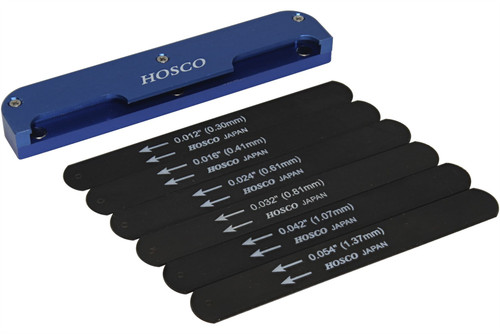 Hosco Compact Black Acoustic Guitar Nut File Set w/ Aluminum Holder