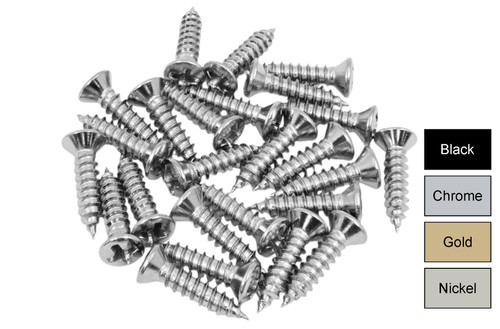 #4 X 1/2" (12.7mm) Pickguard & Backplate Screws For Fender Guitars - Qty 25